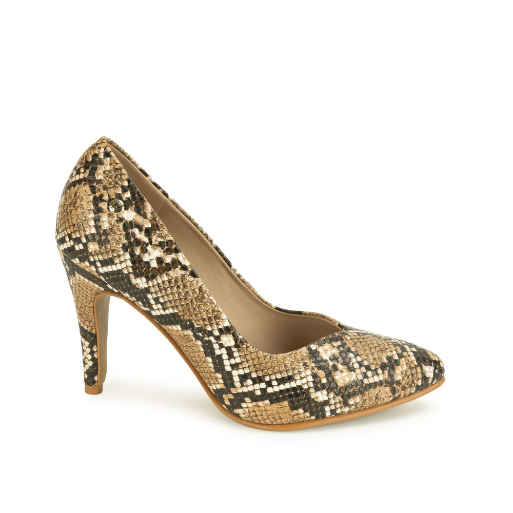 Zapato Stiletto Casual Piton/Cara