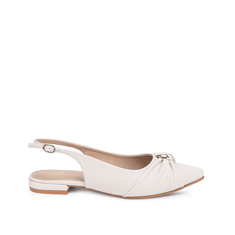 Zapato Stiletto Casual Hueso
