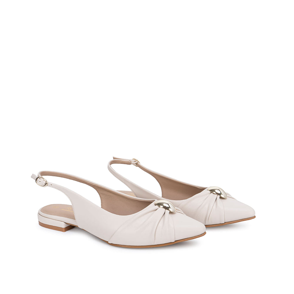 Zapato Stiletto Casual Hueso