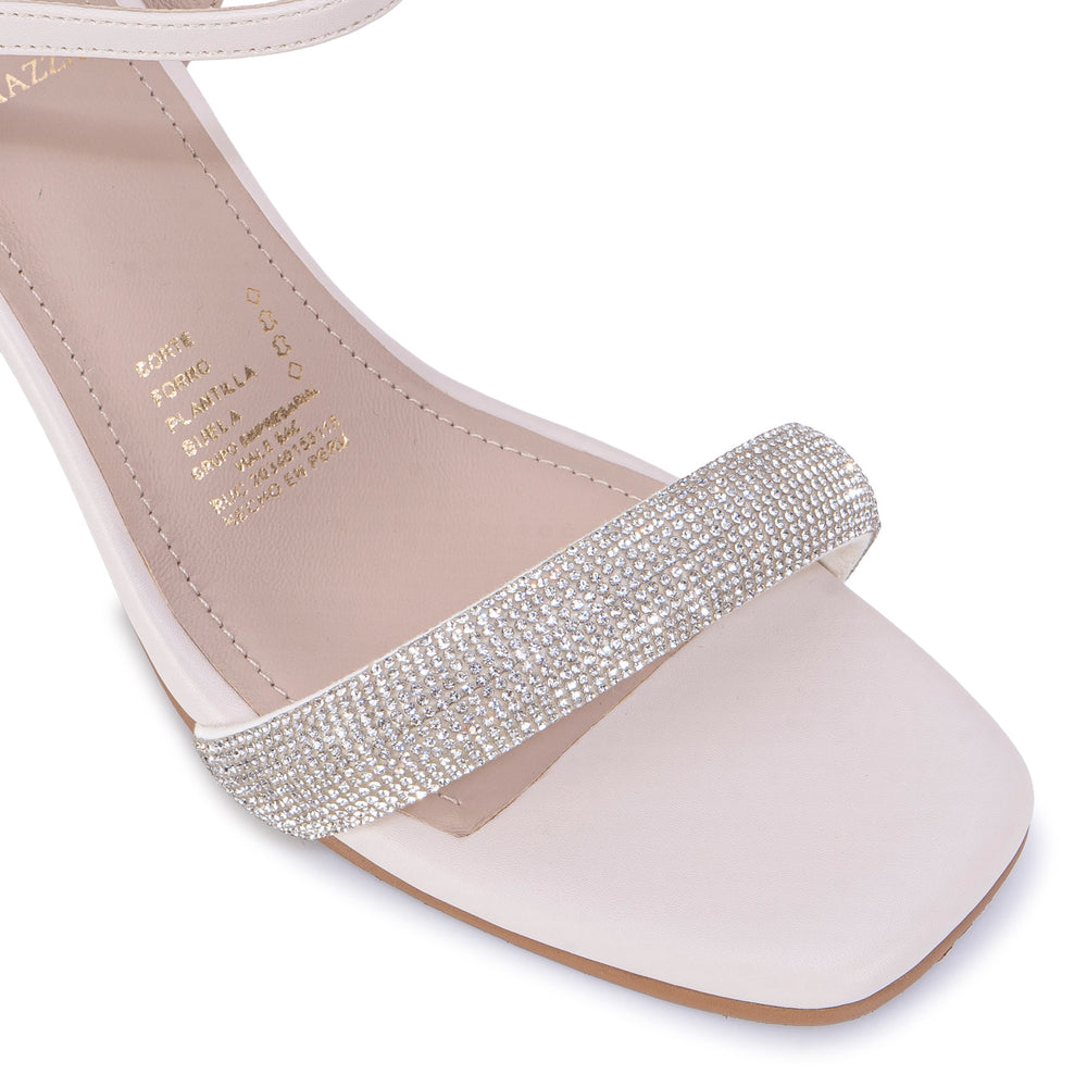 Sandalia D'Orsay Casual Hueso