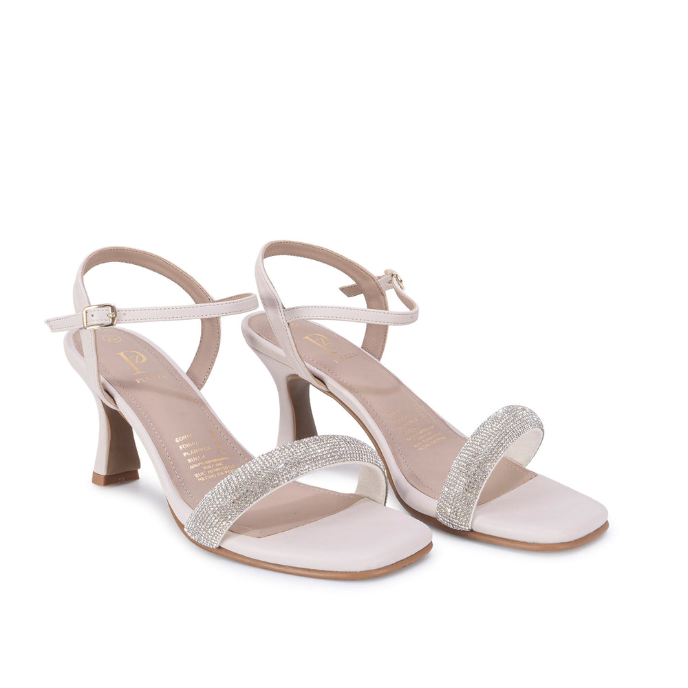 Sandalia D'Orsay Casual Hueso