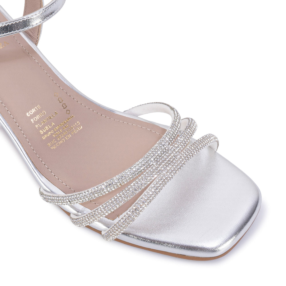 Sandalia D'Orsay Fiesta Plata