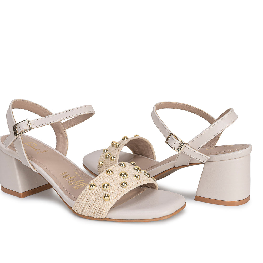 Sandalia D'Orsay Casual Hueso