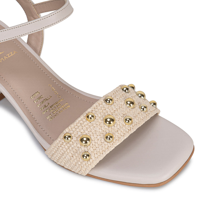 Sandalia D'Orsay Casual Hueso