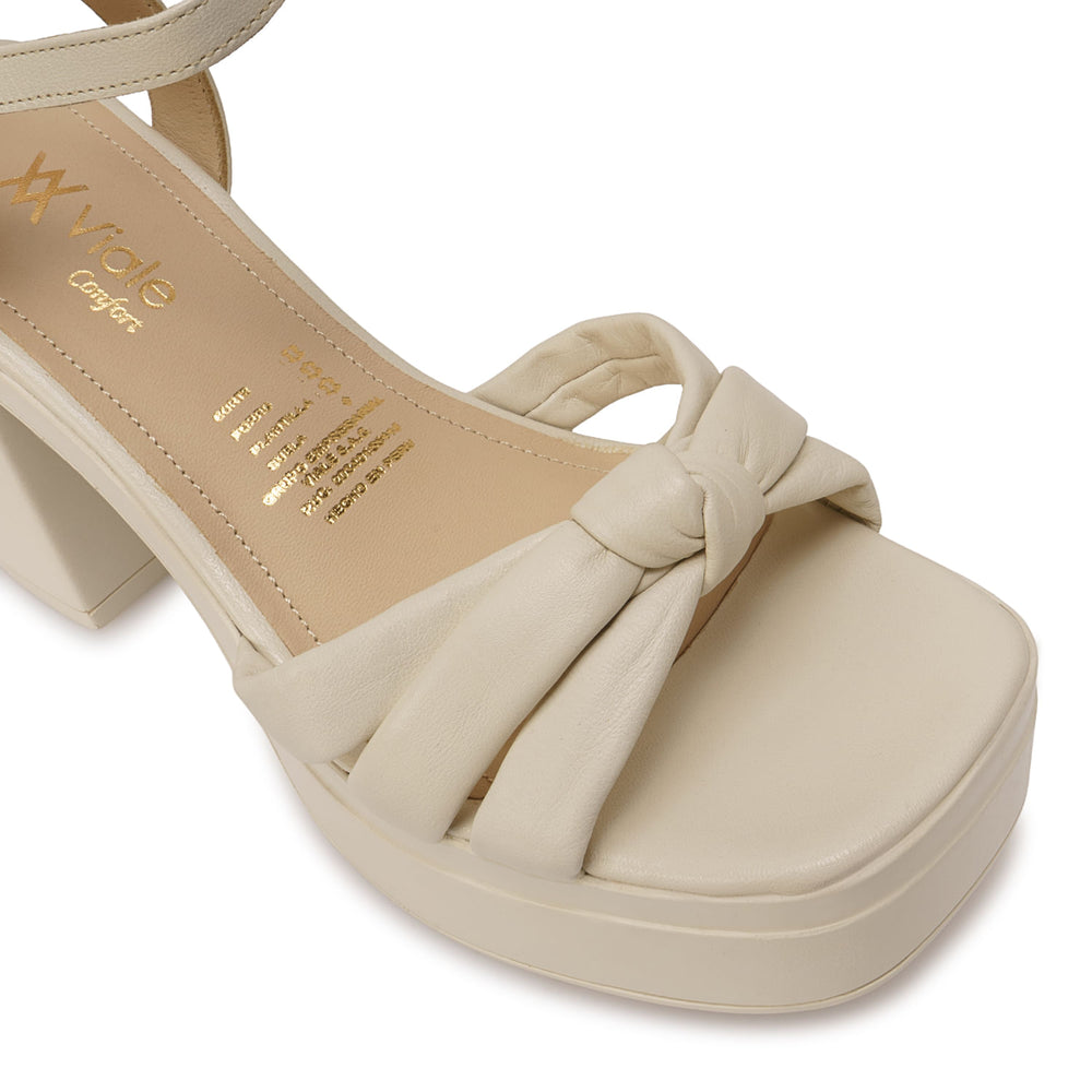 Sandalia D'orsay Casual Hueso