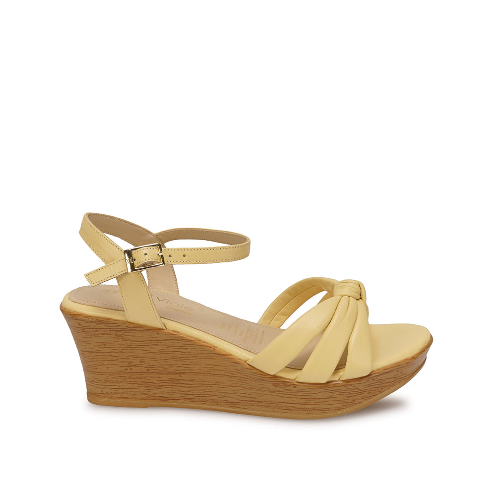 Sandalia D'orsay Casual Amarillo