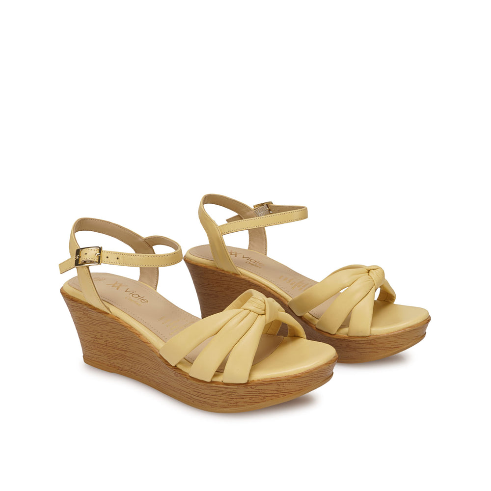 Sandalia D'orsay Casual Amarillo