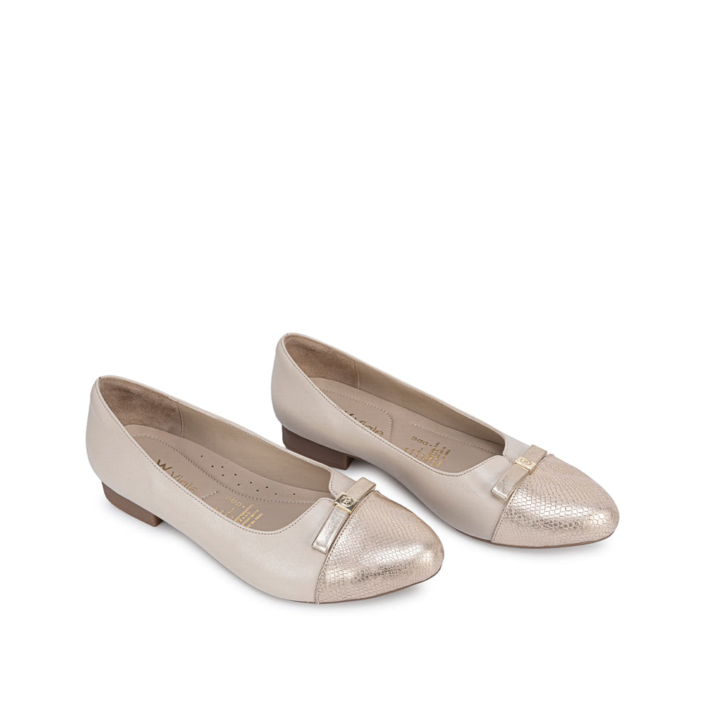 Zapato Ballerina Casual Hueso