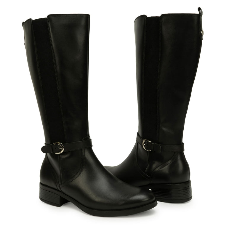 Bota Alta Casual Negro