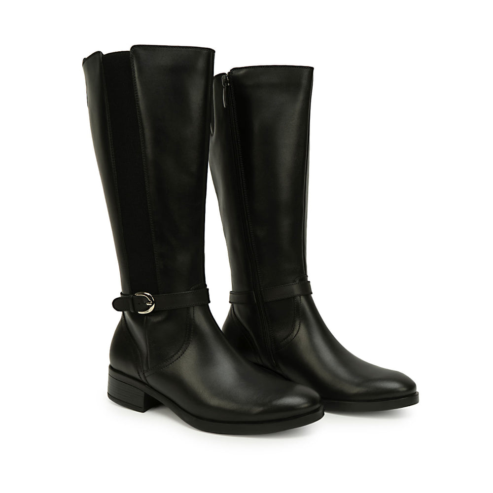 Bota Alta Casual Negro