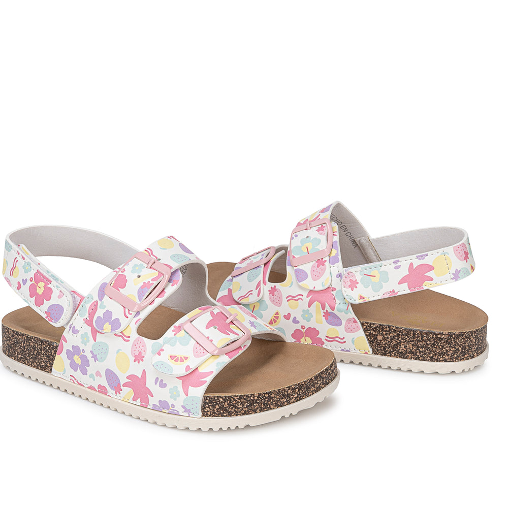 Sandalia Strap Casual Blan/Ros