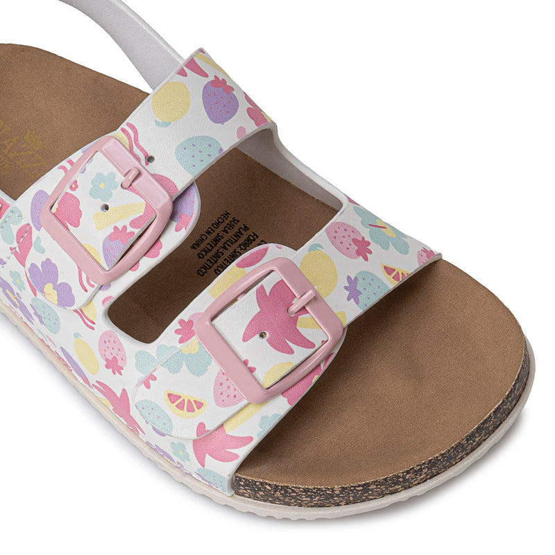 Sandalia Strap Casual Blan/Ros