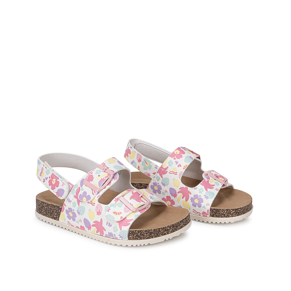 Sandalia Strap Casual Blan/Ros