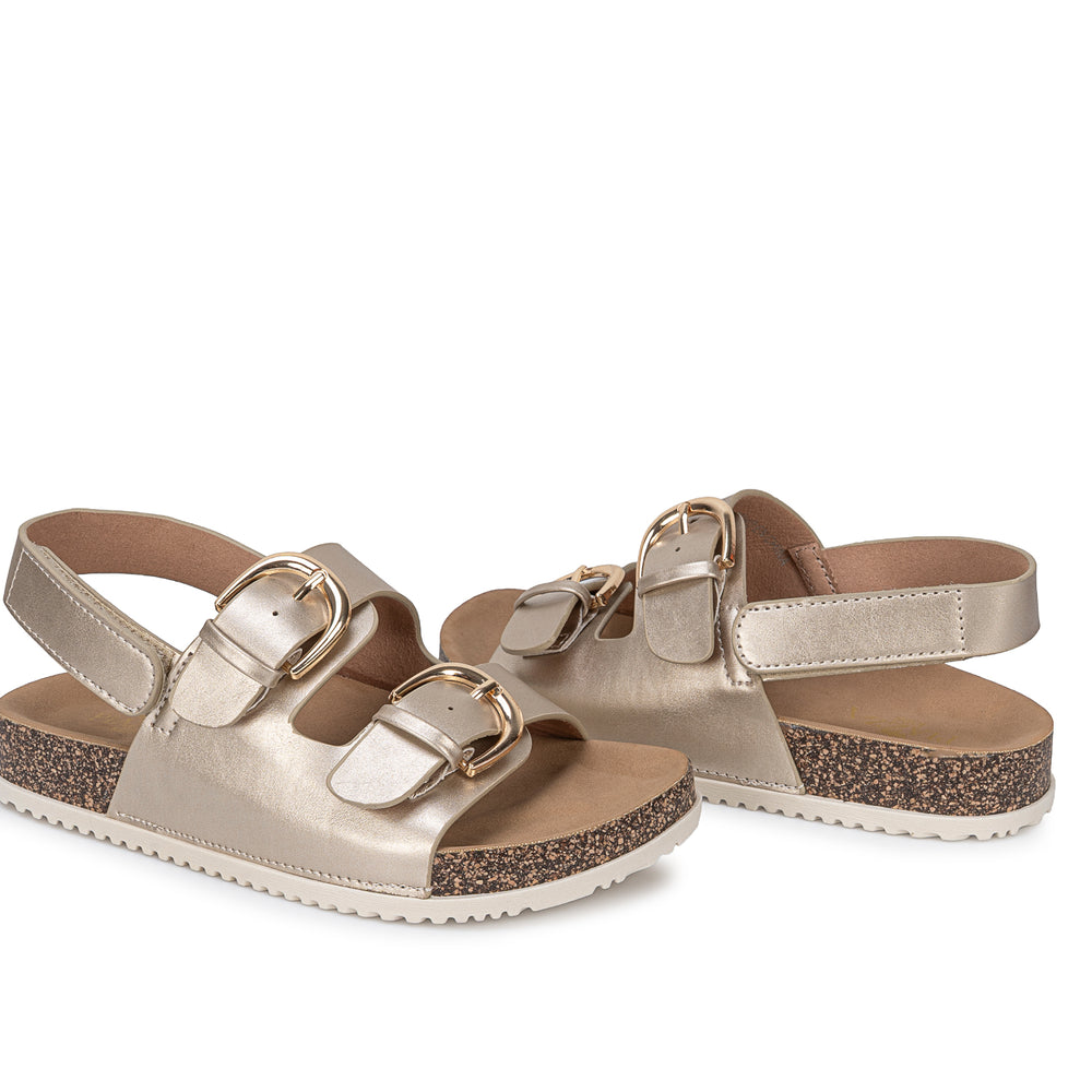 Sandalia Strap Casual Dorado
