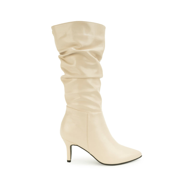 Bota Alta Basico Casual Hueso