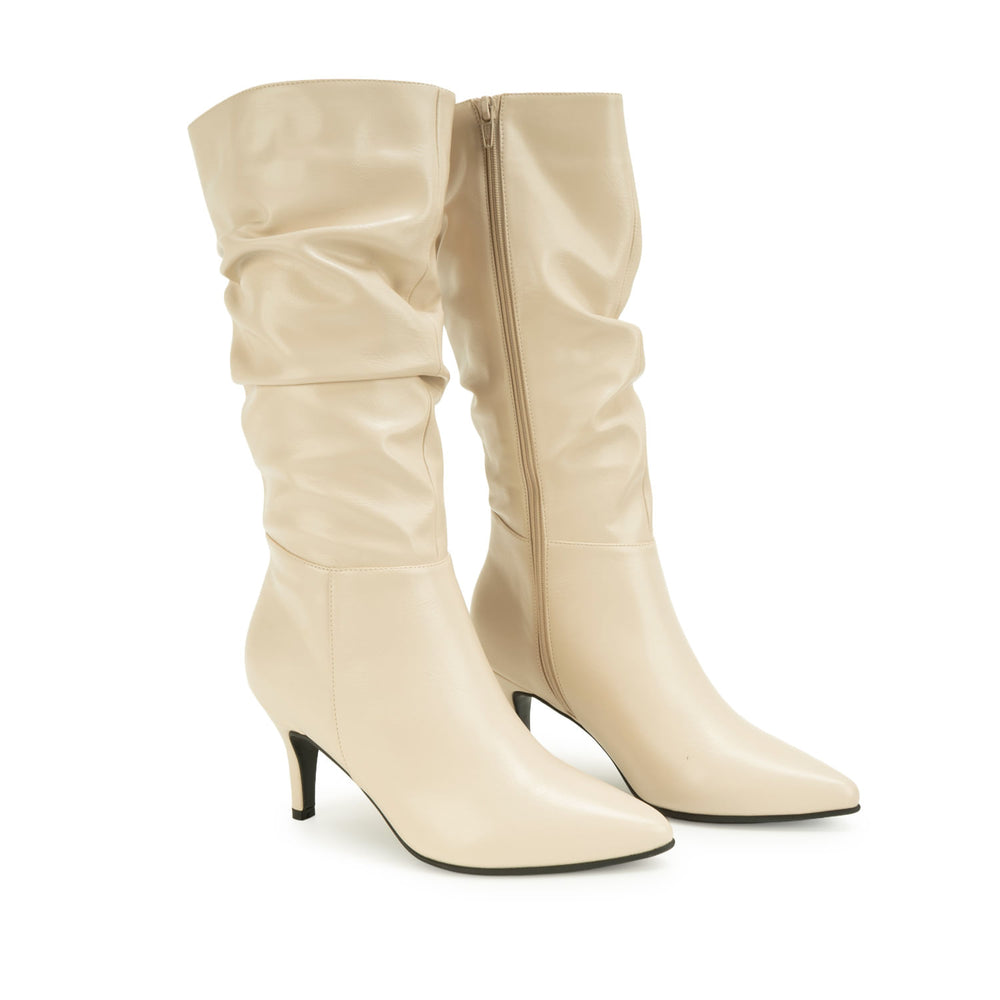 Bota Alta Basico Casual Hueso