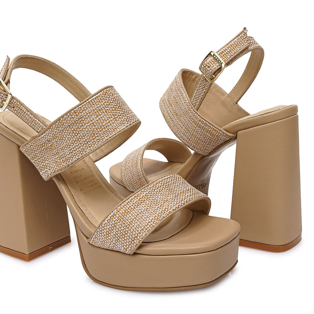 Sandalia D'orsay Casual Beige