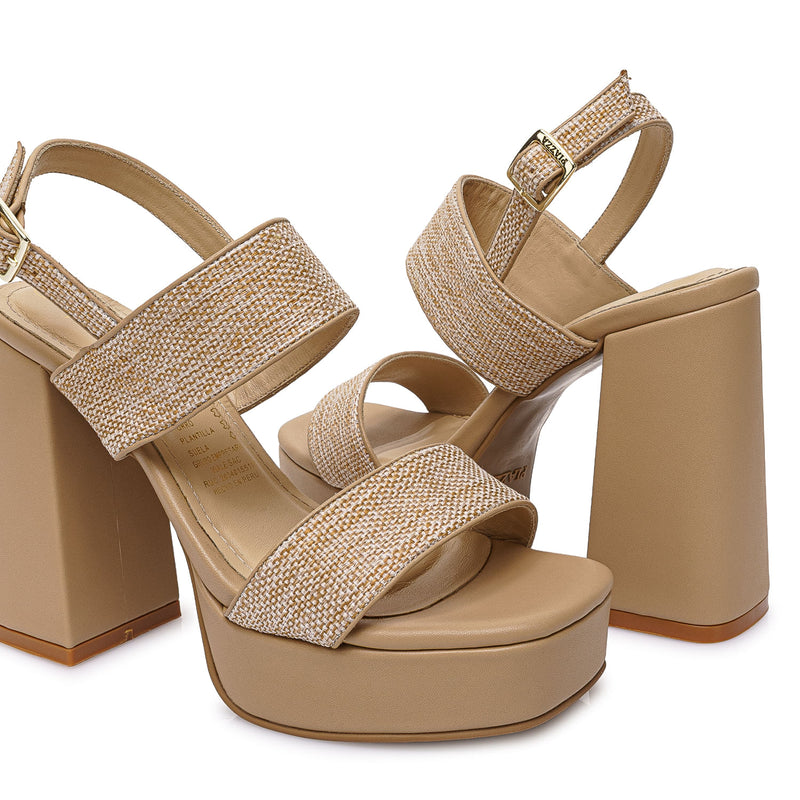 Sandalia D'orsay Casual Beige