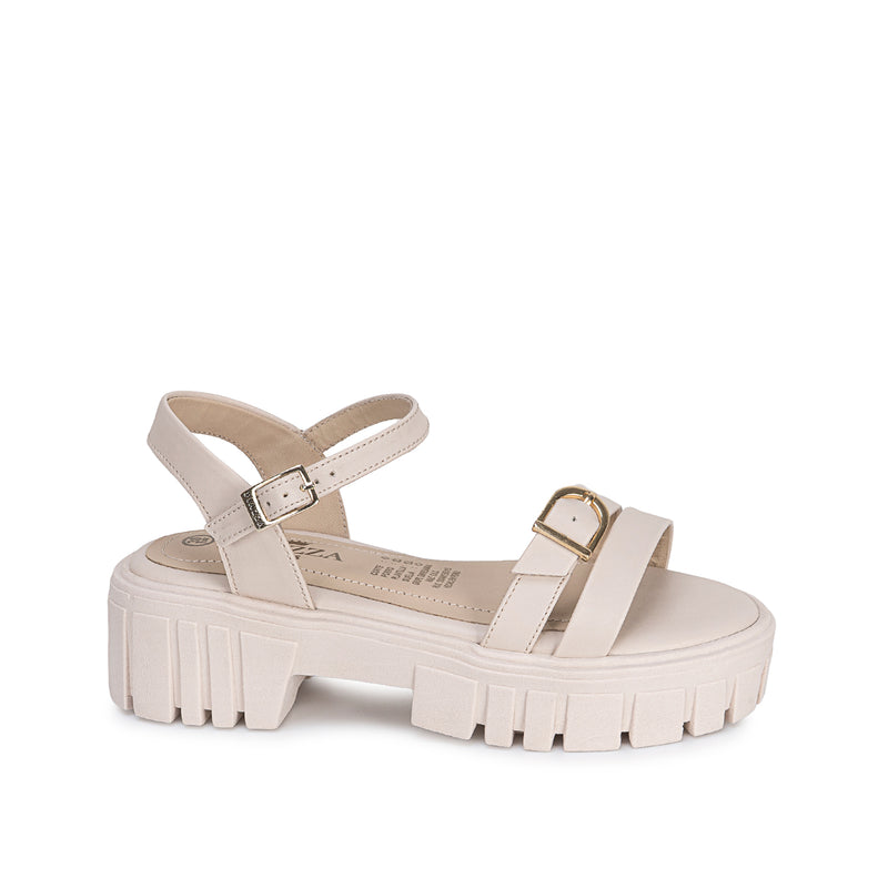 Sandalia D'Orsay Casual Hueso