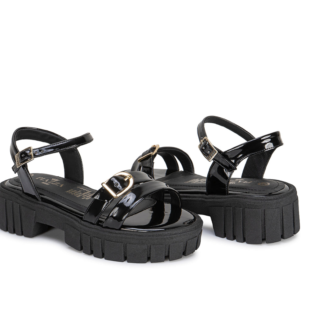 Sandalia D'Orsay Casual Negro