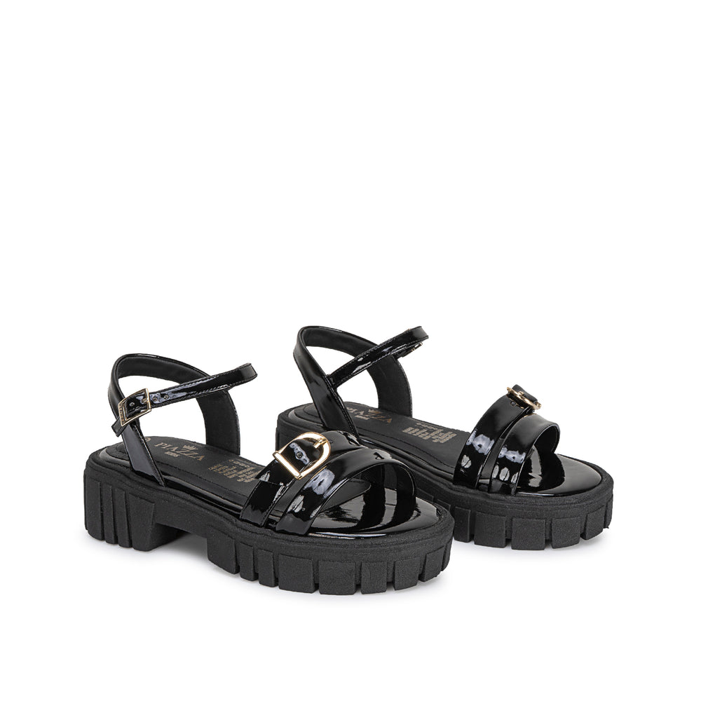 Sandalia D'Orsay Casual Negro