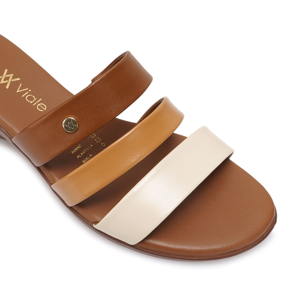 Sandalia Slide Casual Habano