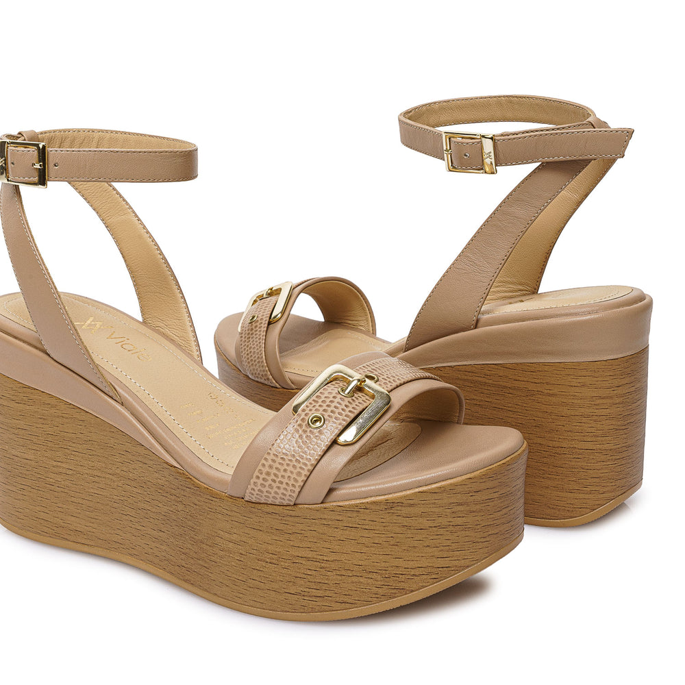 Sandalia D'Orsay Casual Beige