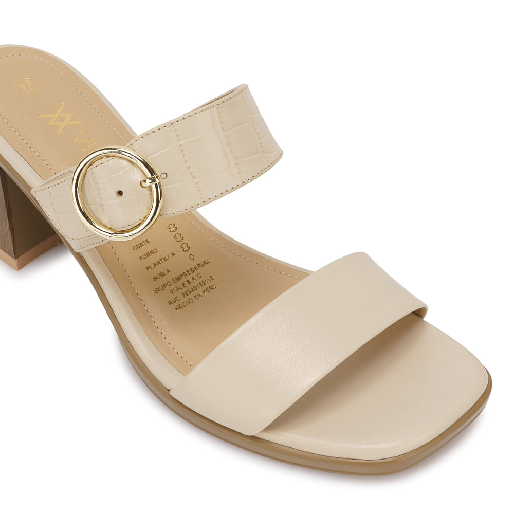 Sandalia Strap Casual Vainilla