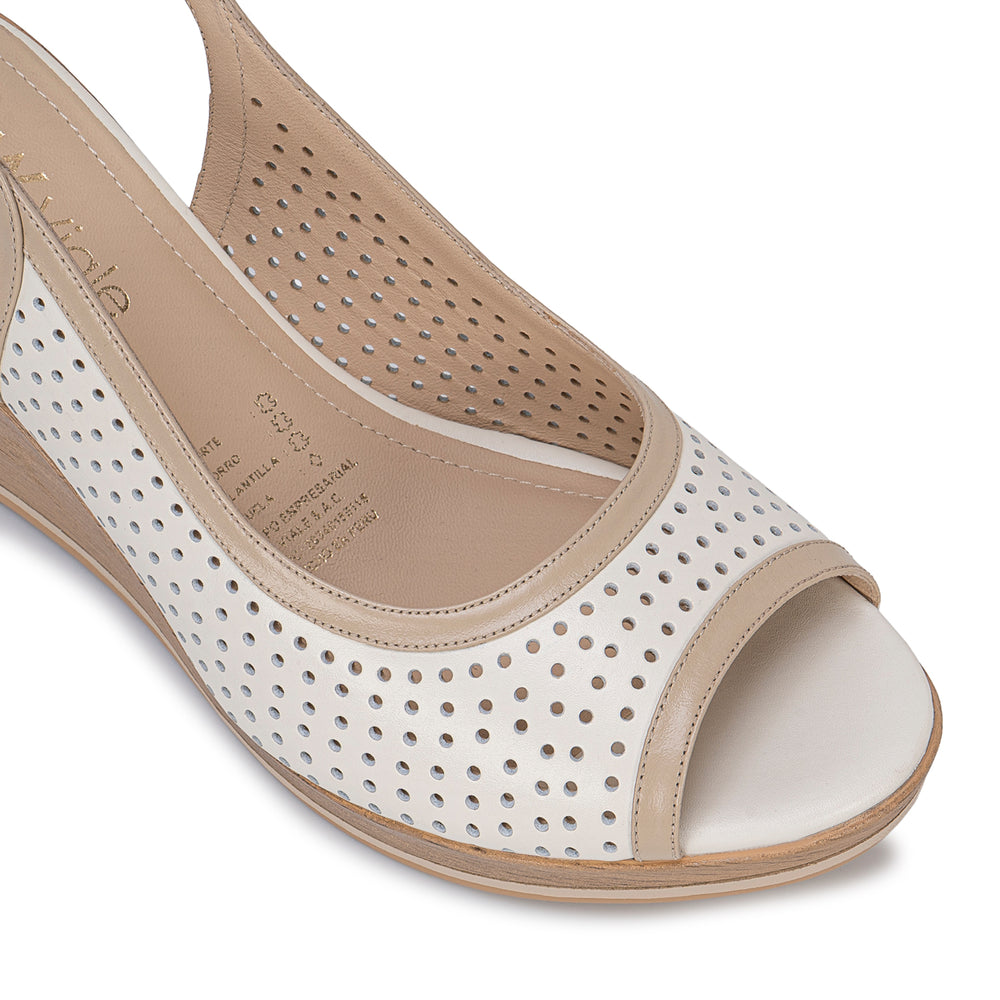 Sandalia Peep Toe Casual Hues/Pele