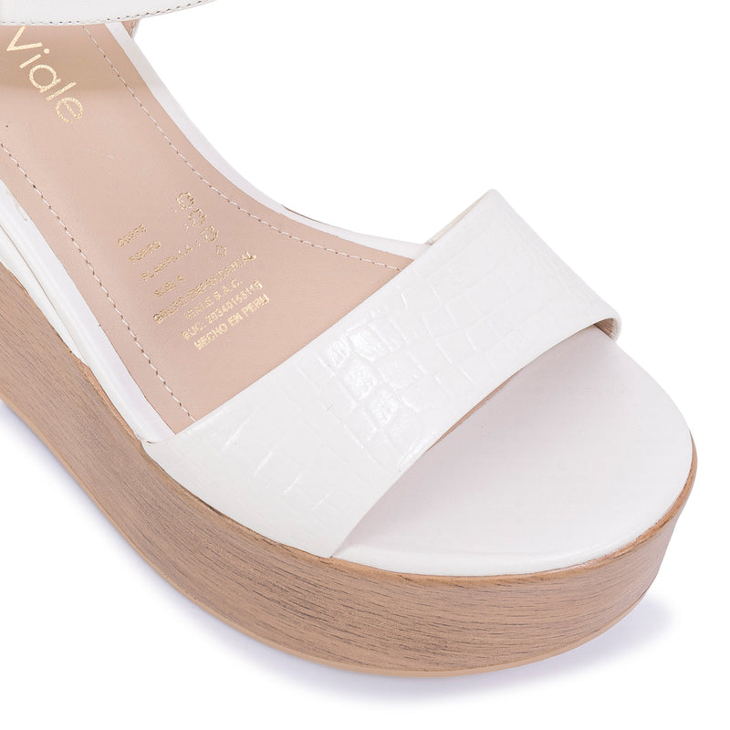 Sandalia Casual Blanco Sof