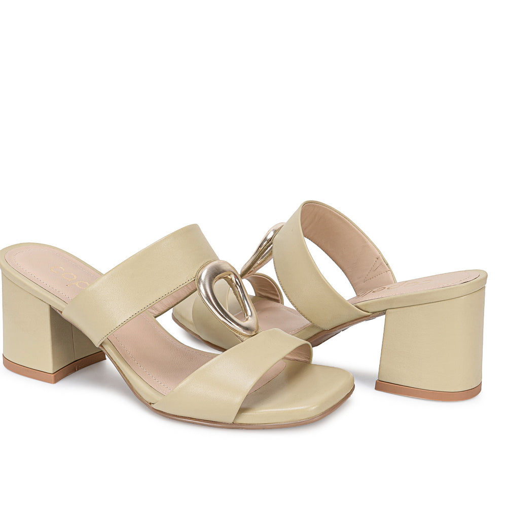 Sandalia Slide Casual Matcha