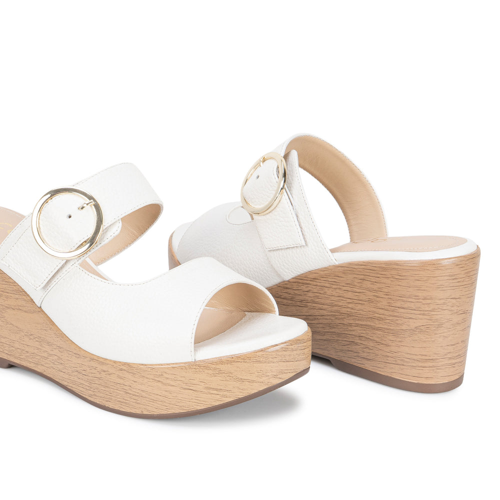 Sandalia Slide Casual Blanco Sof