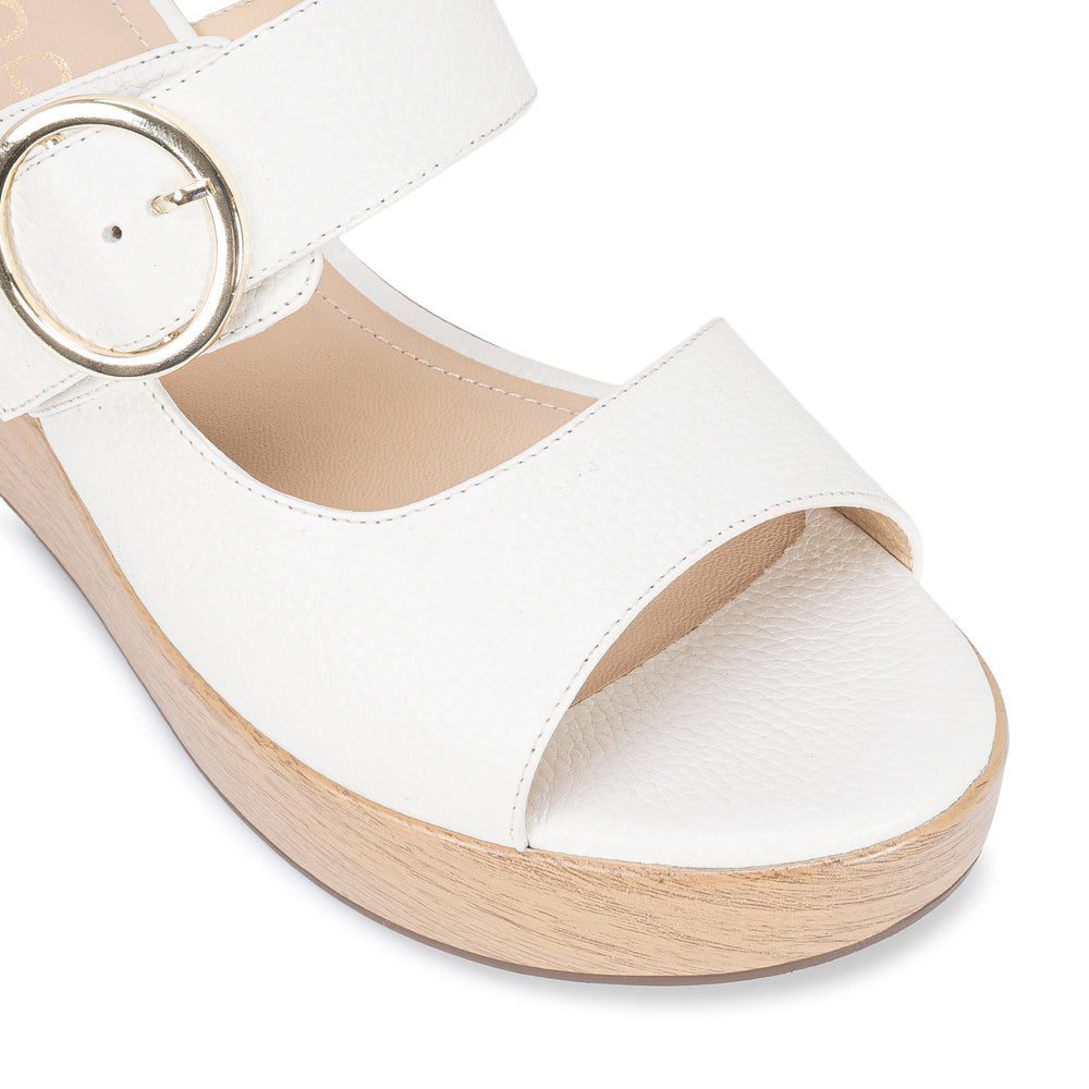 Sandalia Slide Casual Blanco Sof