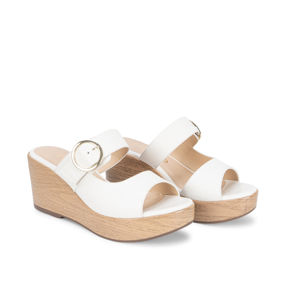 Sandalia Slide Casual Blanco Sof