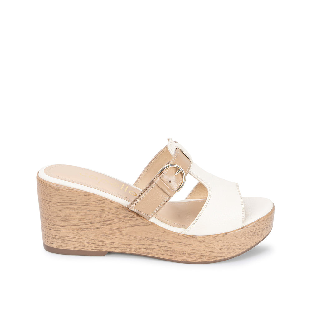Sandalia Slide Casual Hueso