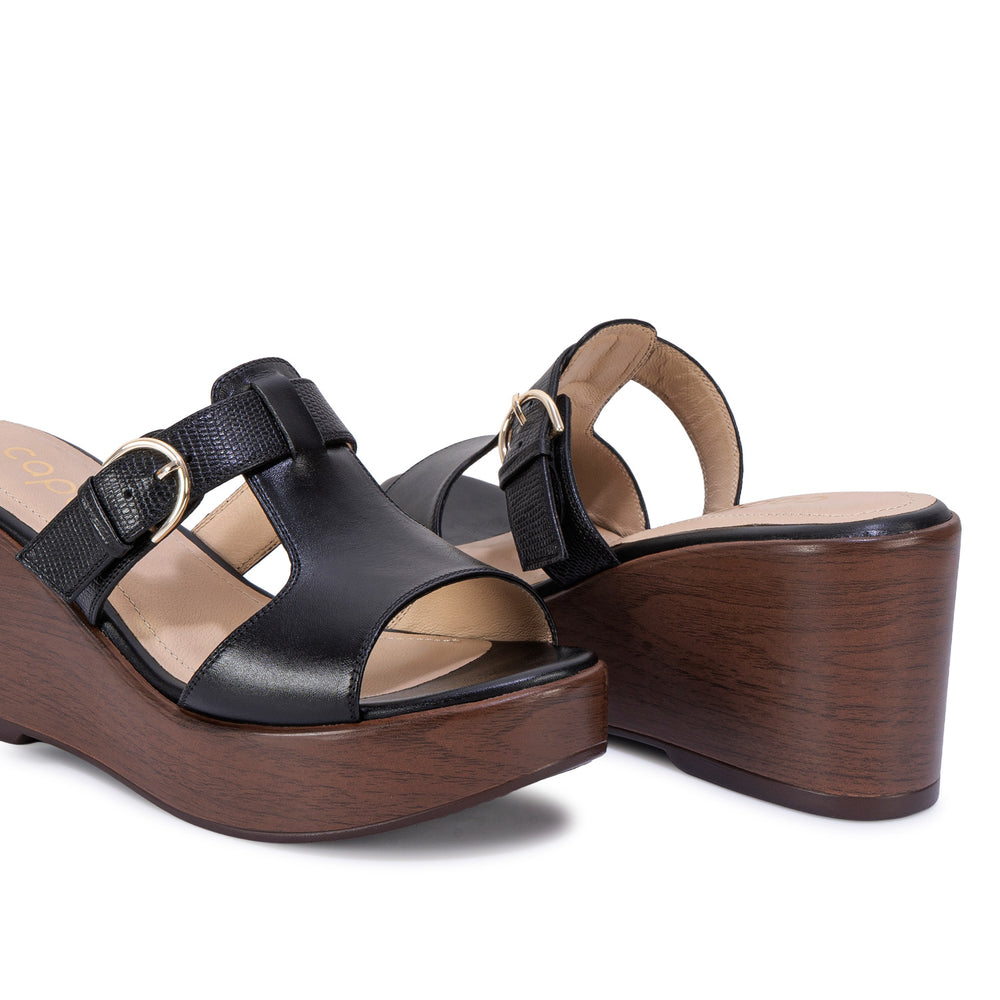 Sandalia Slide Casual Negro
