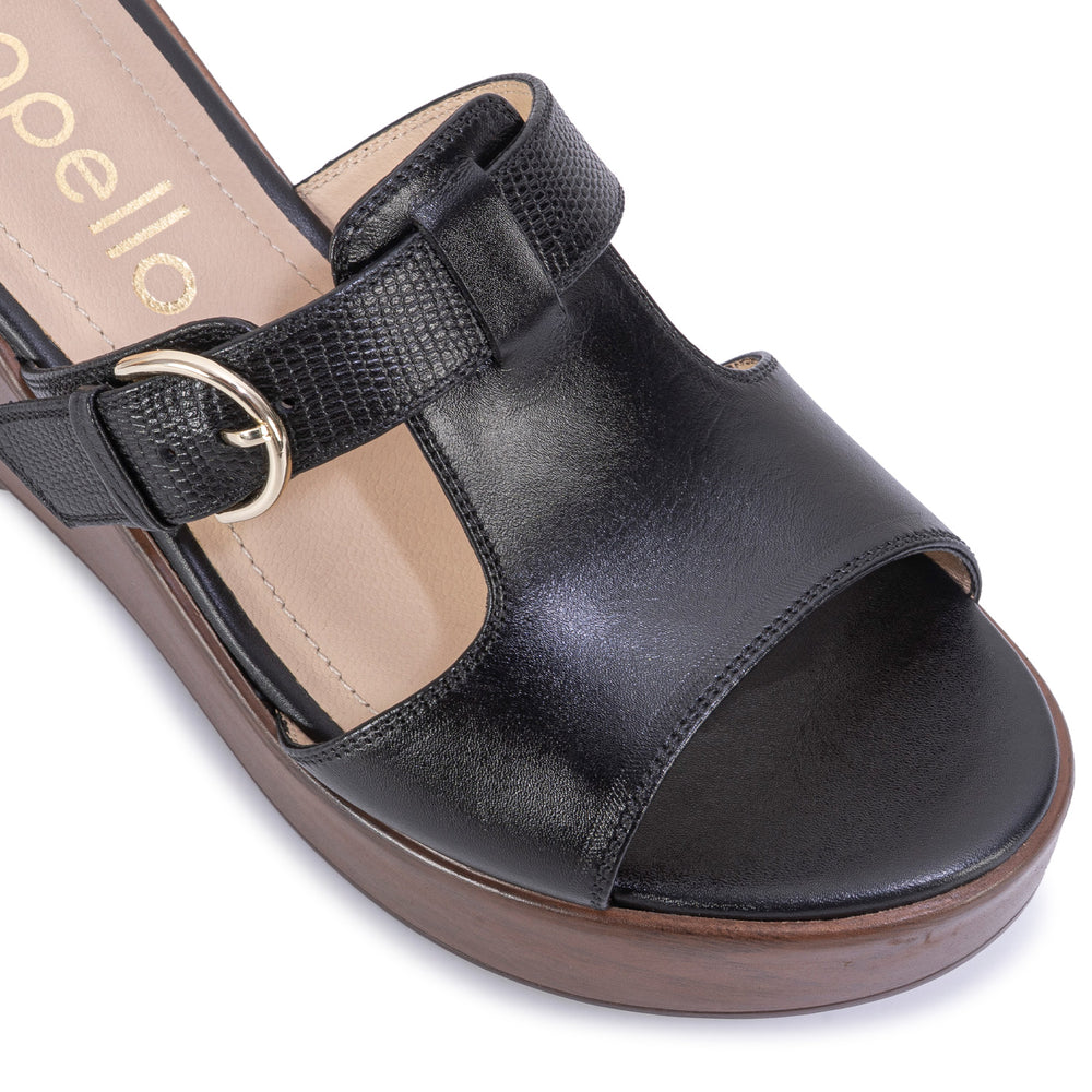 Sandalia Slide Casual Negro