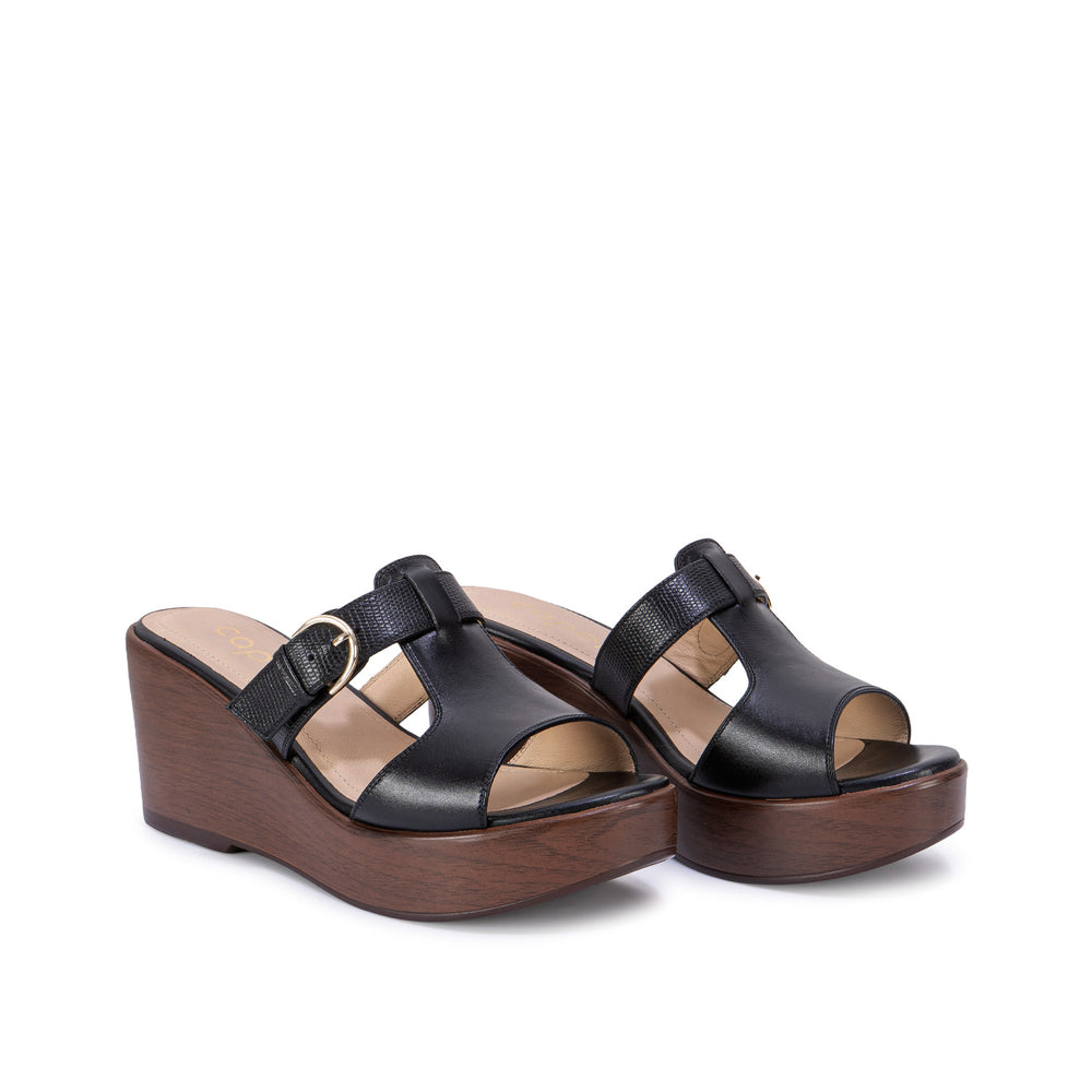 Sandalia Slide Casual Negro