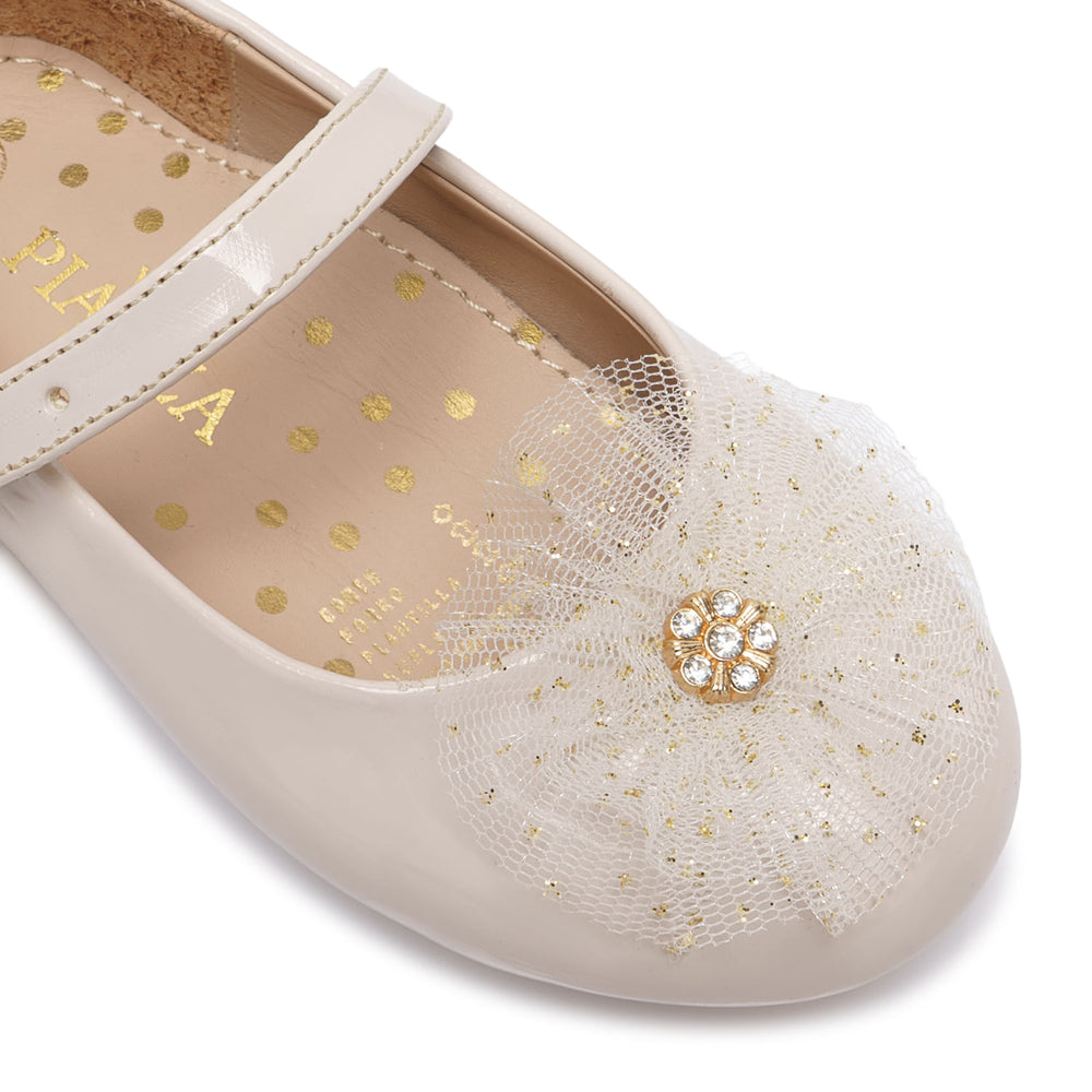 Zapato Ballerina Casual Hueso