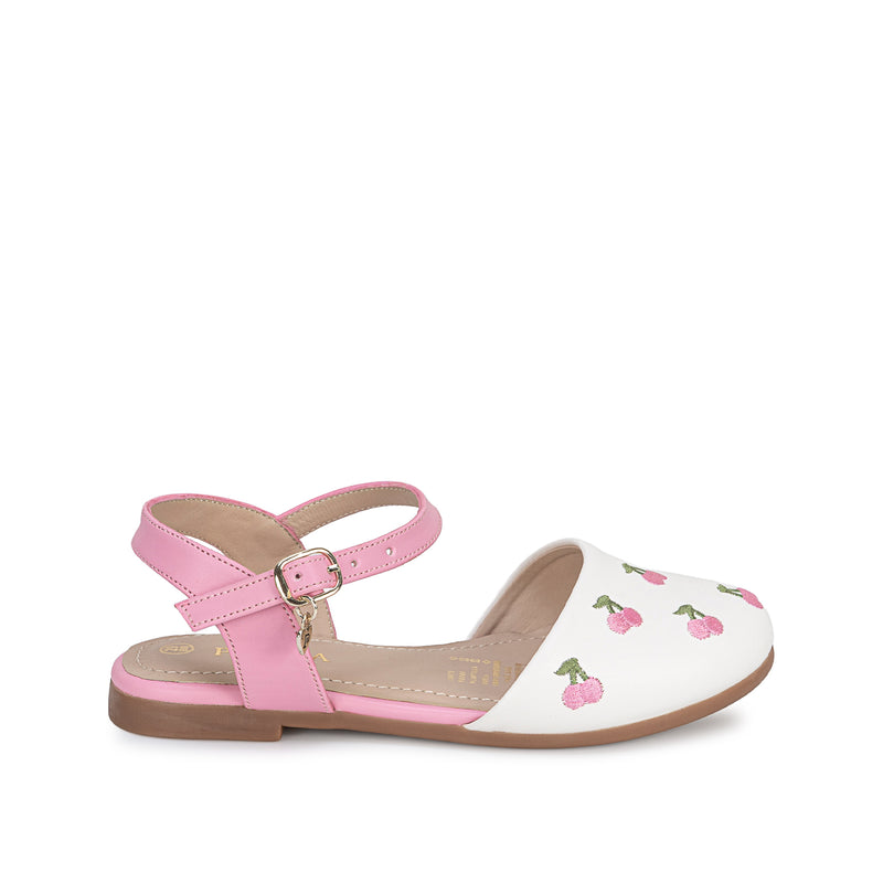 Sandalia D'Orsay Casual Blan/Ros