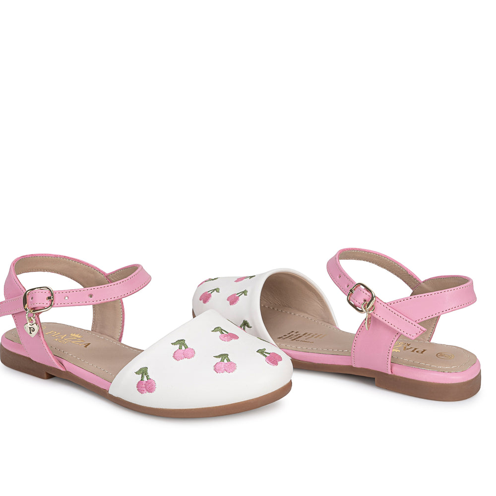 Sandalia D'Orsay Casual Blan/Ros
