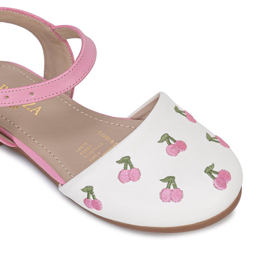 Sandalia D'Orsay Casual Blan/Ros