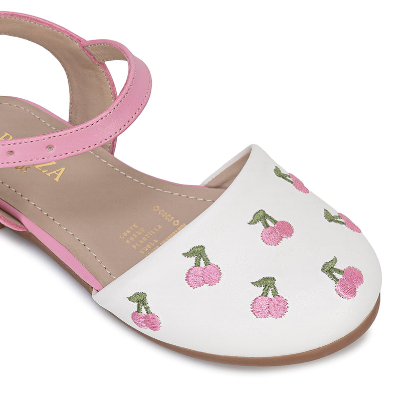 Sandalia D'Orsay Casual Blan/Ros
