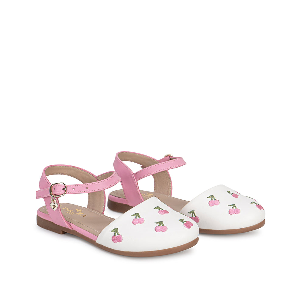 Sandalia D'Orsay Casual Blan/Ros