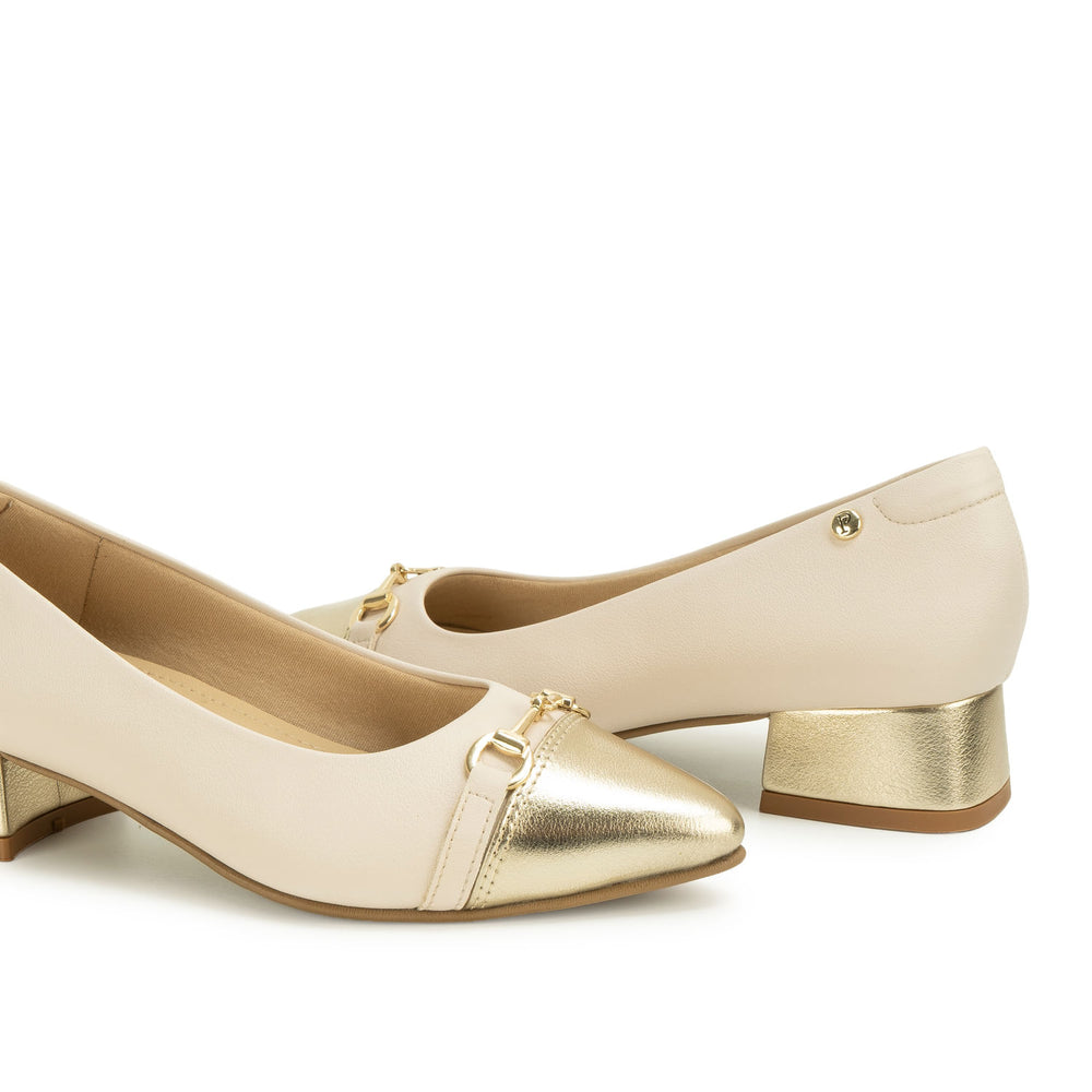 Zapato Stiletto Casual Hueso