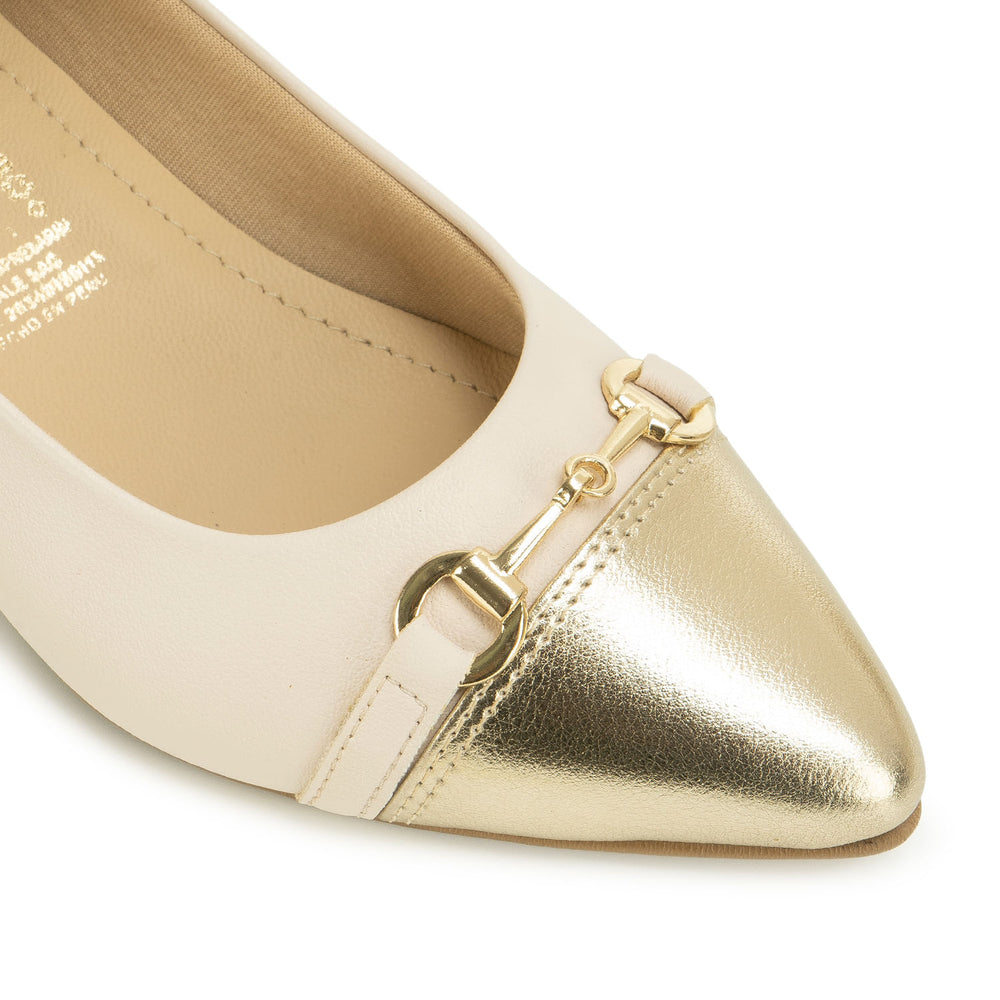 Zapato Stiletto Casual Hueso