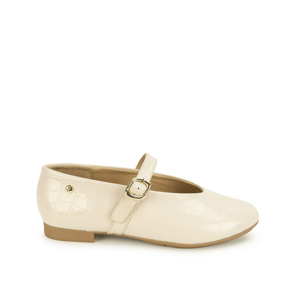 Zapato Ballerina Casual Hueso