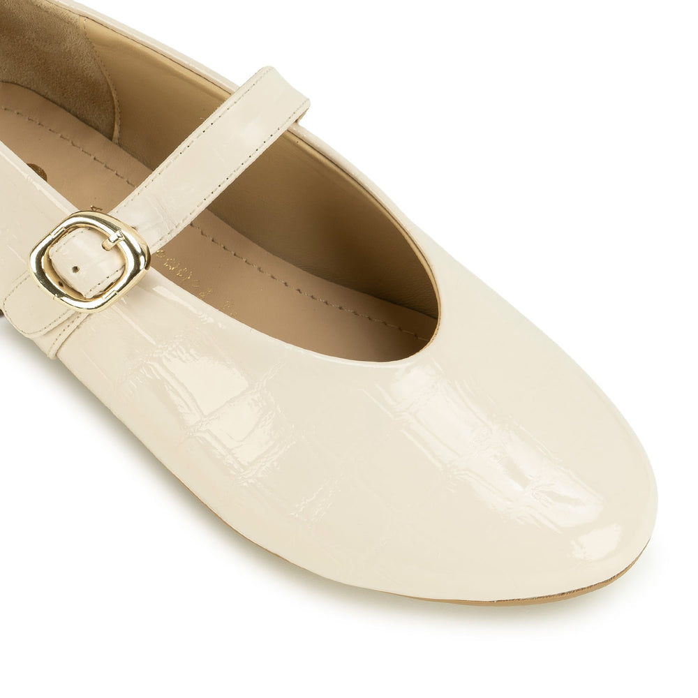 Zapato Ballerina Casual Hueso
