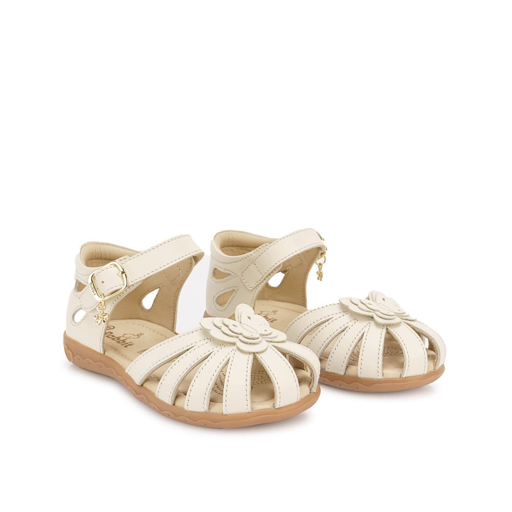 Sandalia D'orsay Casual Hueso