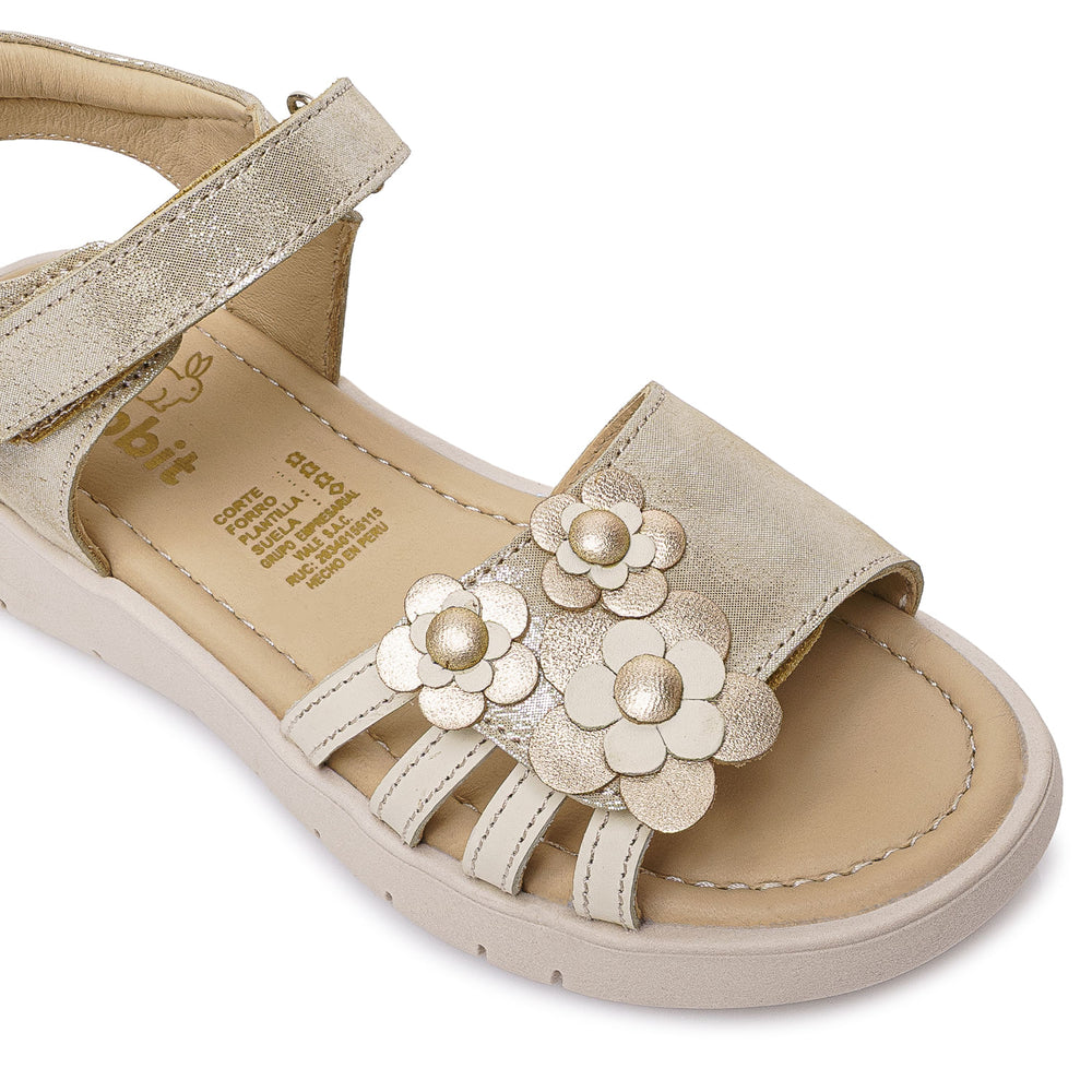 Sandalia D'orsay Casual Dorado
